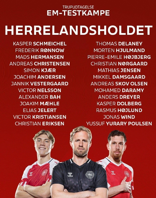 丹麥國傢隊名單揭曉：舒梅切爾、克裡斯滕森等明星球員齊聚